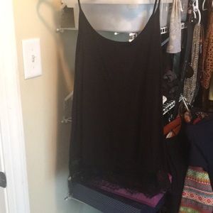 Spaghetti strap loose tank shirt